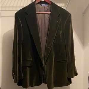 Polo Ralph Lauren men’s dark green velvet blazer